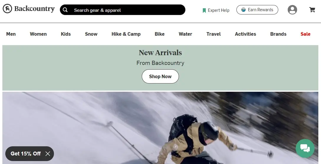 Backcountry website