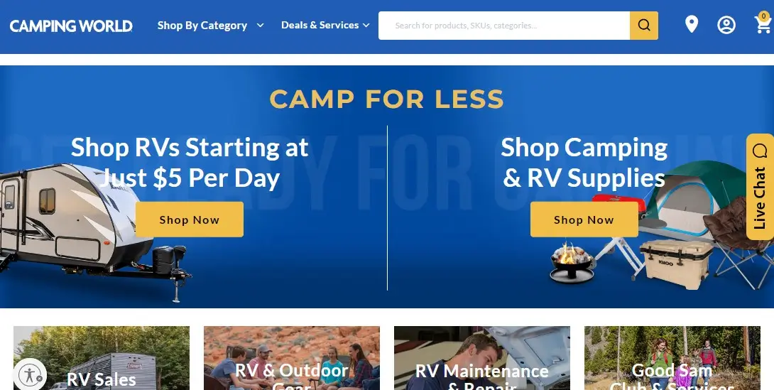 Camping World website