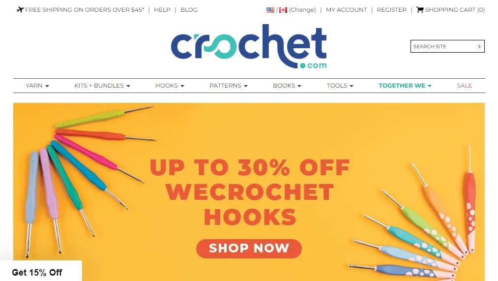 Crochet.com homepage