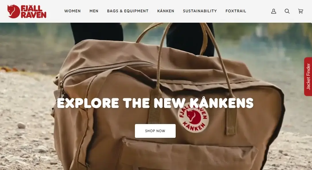 Fjällräven website