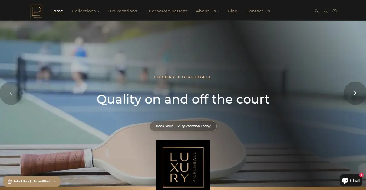 Luxury Pickleball website