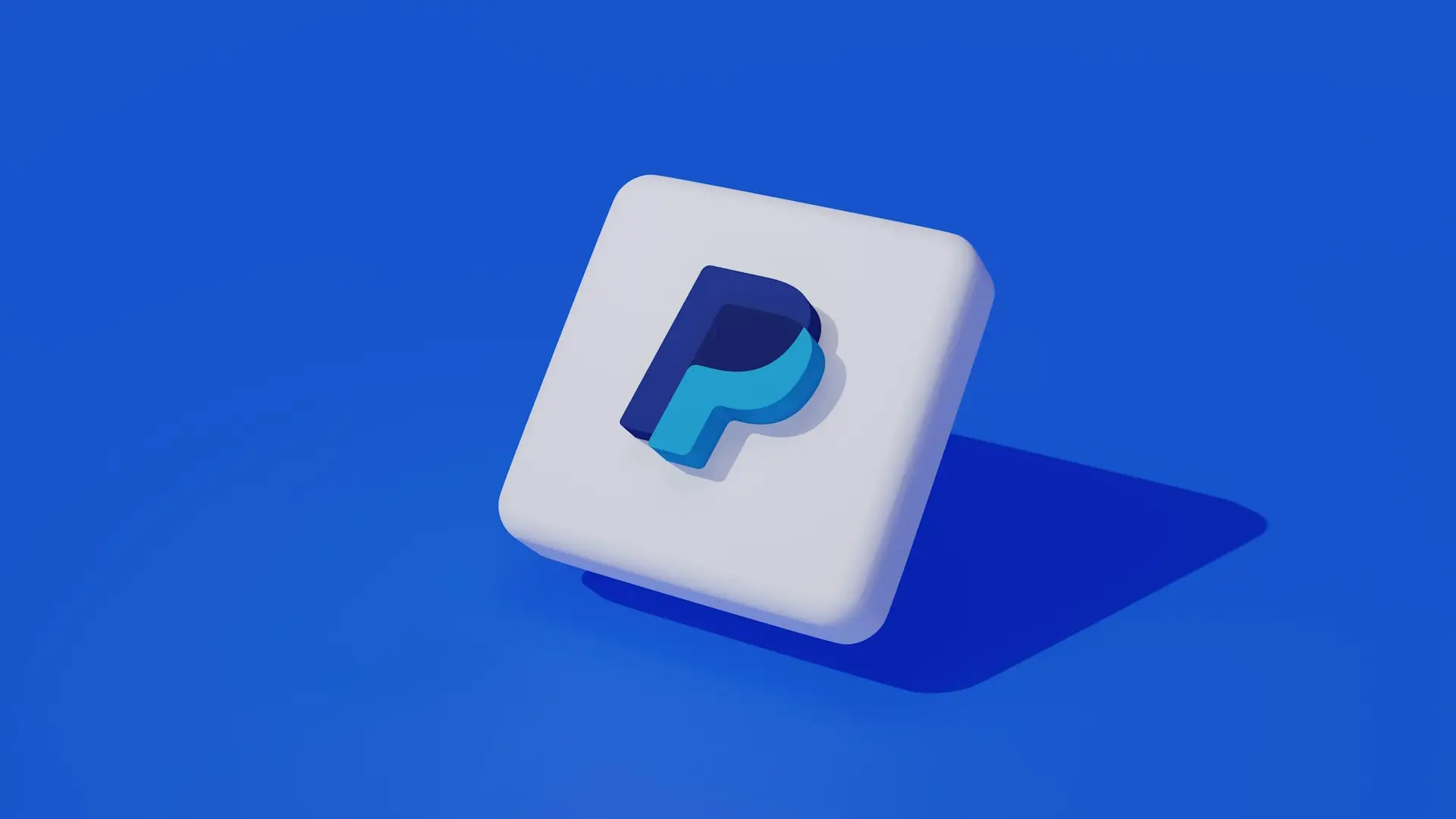 paypal icon against blue background