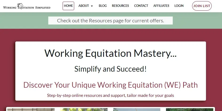 Working Equitation Simplified website